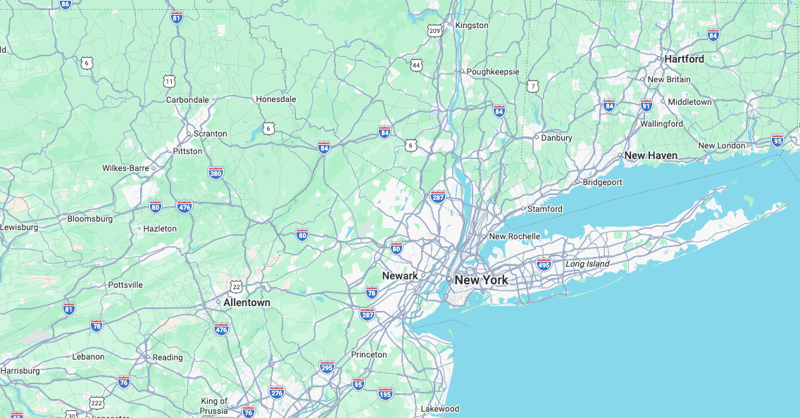 Roofs Etc service area map — Tri-State region